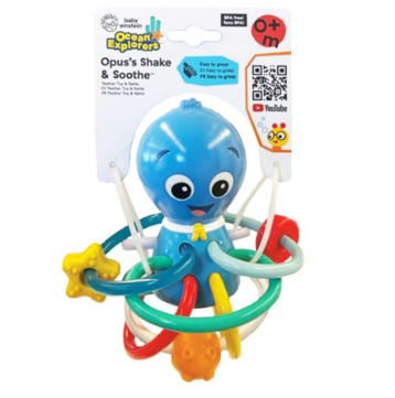 Kids II Baby Einstein Ocean Explorers Opus’s Shake & Soothe Teether & Rattle Toy