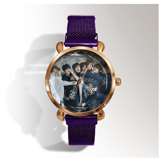 New BTS bulletproof youth group around fashion Korean students girls watch Korean cartoon WATCH QUARTZ WATCH F11