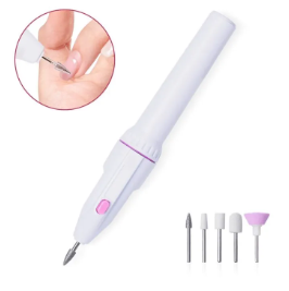 1 Set 5 Bits Mini Nail Drill Machine Grinding Pedicure Tools Nail Drill Set FT028