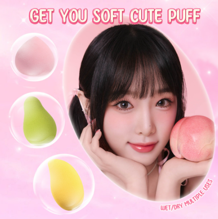 SANIYE 1Pcs Fruits Multicolor Drop-shaped Sponge Makeup Puff Beauty Egg Y37