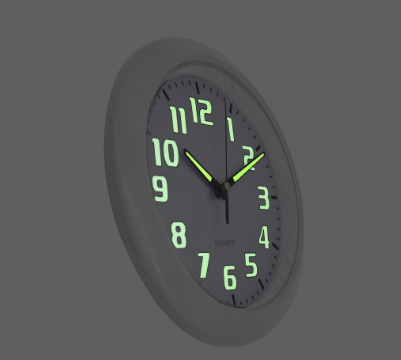 Nordic Luminous Silent Wall Clock 9" Inches Glow Dark Easy Read Analog For Home