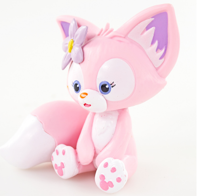 9cm Disneyland Resort Mascot Lina Bell Figure Fox Linabell Q Version Cake Car Decoration PVC Action Figures Model Toys Doll Kids Gifts