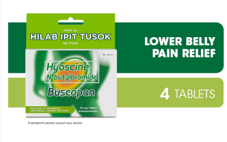 Buscopan 4 Tablets for Targeted Lower Belly Pain
