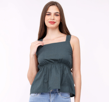 Red Girl Sleeveless Squareneck Blouse RSLT04-0488