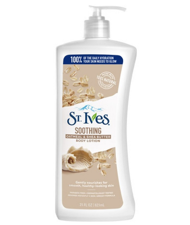 St. Ives Nourish & Soothe Oatmeal & Shea Butter Body Lotion Made with 100% Natural Exfoliants 21oz