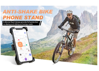 360 Degree Bike Phone Holder Motorcycle Bicycle Phone Holder Handlebar Stand Mount Bracket Mount Phone Holder