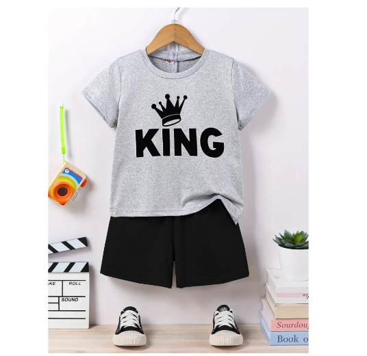 Boys Shirt Suits Baby Polo Terno Clothes 0-5 years Child Print Shirt and Shorts Terno for KidSorts Two Sets of Kids S5