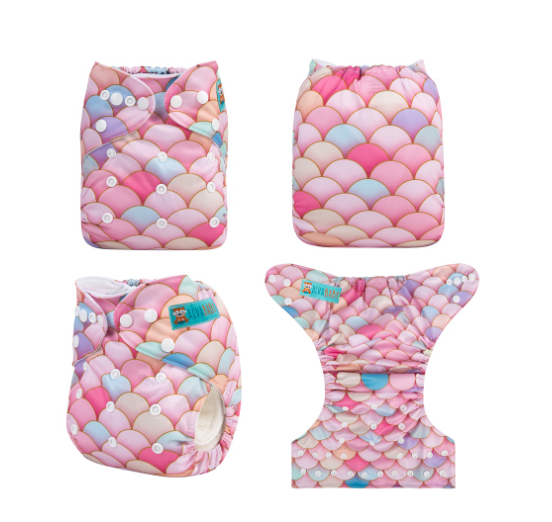 Alva Baby Cloth Diapers Washable Reusable Real Cloth Pocket Nappy Diaper Only No Insert For 3-15kg 6.6-33.1Ibs Baby And Newborn D14