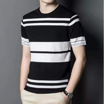 NP Men's Short-sleeved T-Shirt Simple Round Neck Trend Tshirt