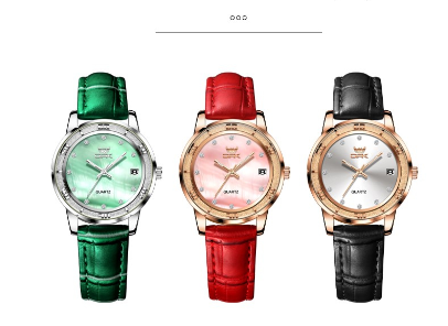 Watch For Woman Waterproof Original Quartz Ladies Leather Wrist Watch