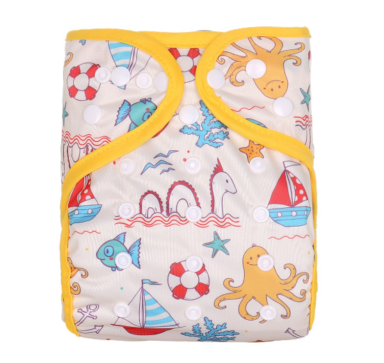 Waterproof Reusable Printed One Size Cloth Diaper Cover D9