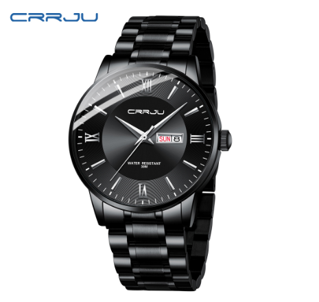 CRRJU Original Men's Watch Stainless Steel Business Simple Dial Casual Sports Quartz Waterproof 2175 XS 07