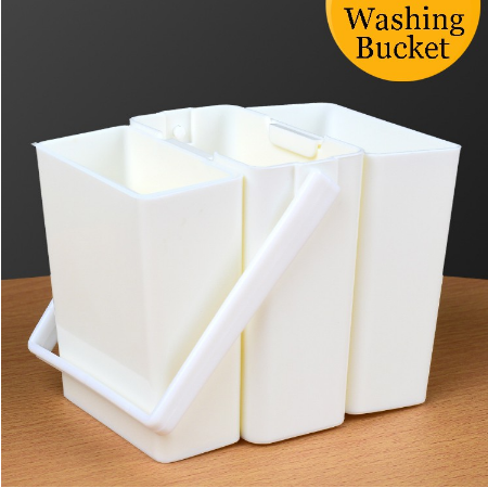 SeamiArt 3 Pcs. Set Plastic Washing Bucket For Watercolor Gouache Acrylic Painting
