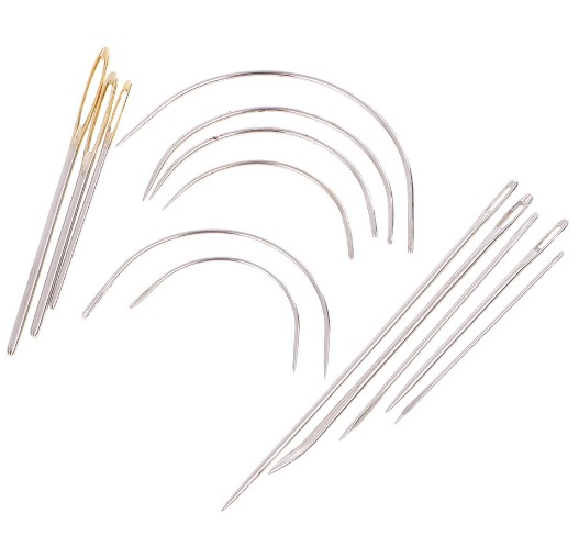 14PC Repair Needles Kit Hand Sewing Darning Crafts Curved Needles