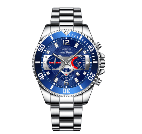 POSHI Original Top Brand Men's Luxury Waterproof Green Water Ghost Automatic Date Quartz Watches M2