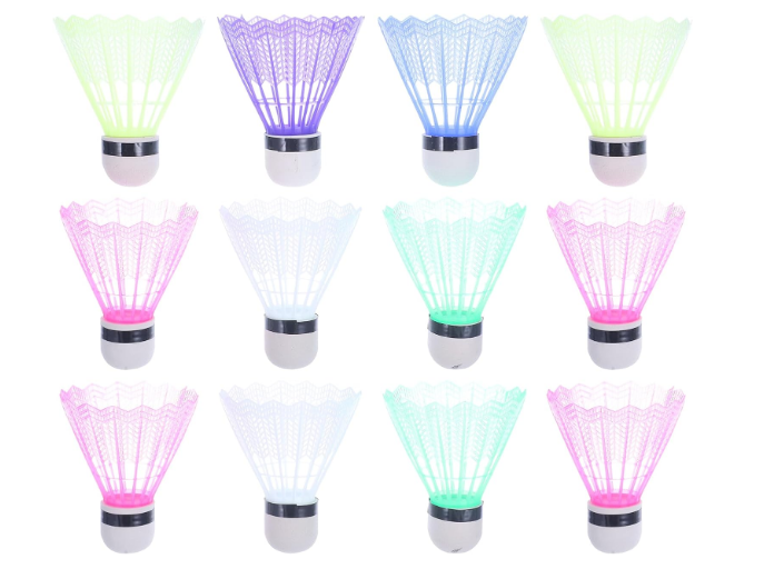 BESPORTBLE Badminton Birdies Plastic Bedminton Shuttlecocks，Stable & Durable Color Badminton, Indoor Outdoor Sport Ball Training Exercise Gym Fitness Game 12Pcs