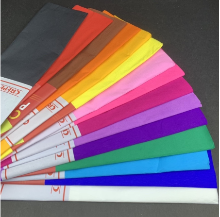 Crepe Paper flower/decor Colored Art paper 1 pc