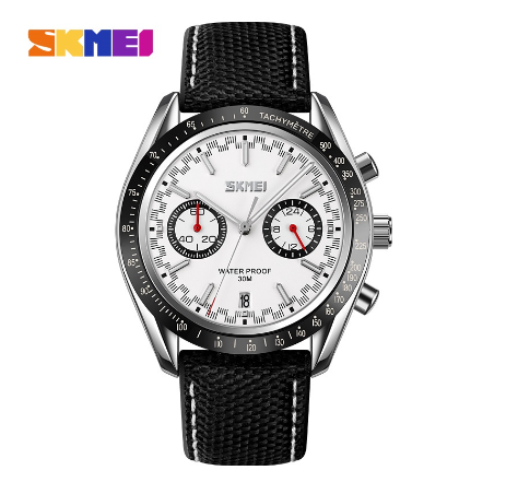 SKMEI High Quality Men Waterproof Quartz Watch Atmospheric Sports 9292  BLACK WHITE