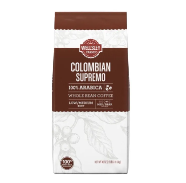 Wellsley Farms Colombian Arabica Ground Coffee 1.13kg