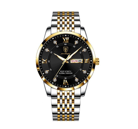 Binbond Original Luxury Fashion Business Waterproof Men's Watch Luminous Calendar Quartz Stainless Steel Men's Watch 004