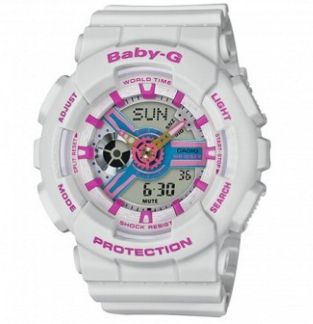 Casio Baby-g BA-110NR-8A Digital Analog Rubber Strap Watch For Women