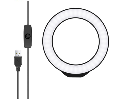 PULUZ PU421B 4.7 inch 12cm USB White Light LED Ring Vlogging Photography Video Lights