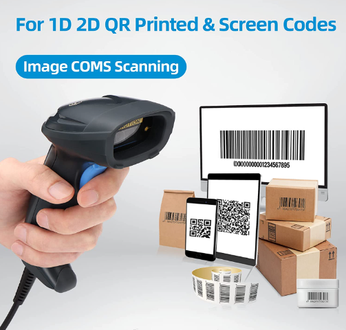 XP-5902 Handheld 1D Barcode Scanner Wired USB Type Portable For POS P2P