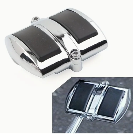 Chrome Motorcycle Rear Brake Pedal Pad Cover For Harley XL For Honda For Shadow 750 1100 For Yamaha V-Star 1100