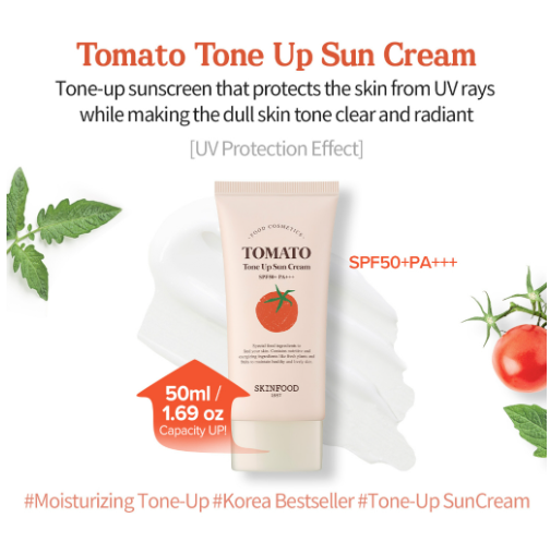 Tomato Tone Up Hybrid Sunscreen 50ml SPF50+ PA+++ / Moisturizing Tone up Sun cream for sun protection
