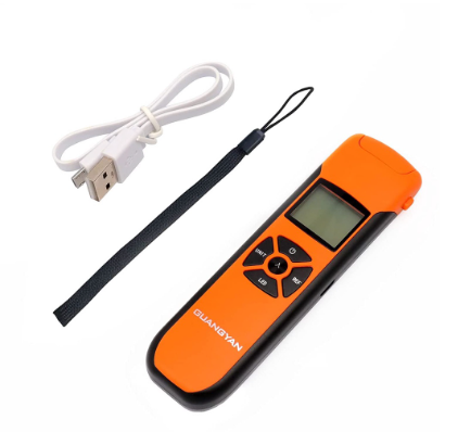 Mini Fibre Optic Power Meter Photometer -70~+10dBm Fibre Light Meter for Testing 7 Calibrated Wavelengths Portable Optical Power Mete