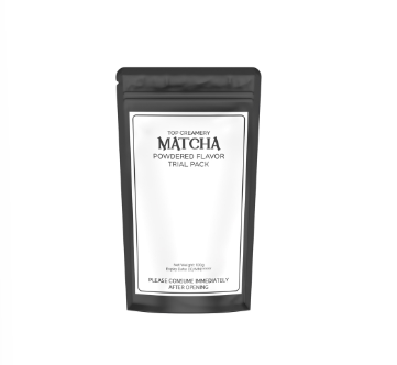 TOP Creamery Top Series Matcha Powdered Flavor Beverage Drink Mix Trial Pack 100g