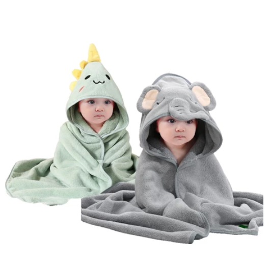 Buy 1 Take 1 2PCS Hooded Baby Blanket Baby Bath Towel Baby Towel Swaddle Kulambo Pranela SET15