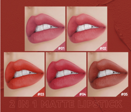 SACE LADY Matte Duo Lip Liner Pencil Highly Pigmented Lipstick & Lipliner Multi-use Smooth Lipstick Pen Lip Cosmetic