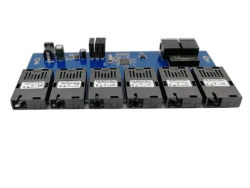 Reverse POE Switch 6F2E 10/100M Fast Ethernet switch Converter Ethernet Fiber Optical Media Converter PCBA 12V IN 12V OUT