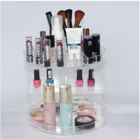 360 Degree Rotating Cosmetic Storage Display Make Up Organizer