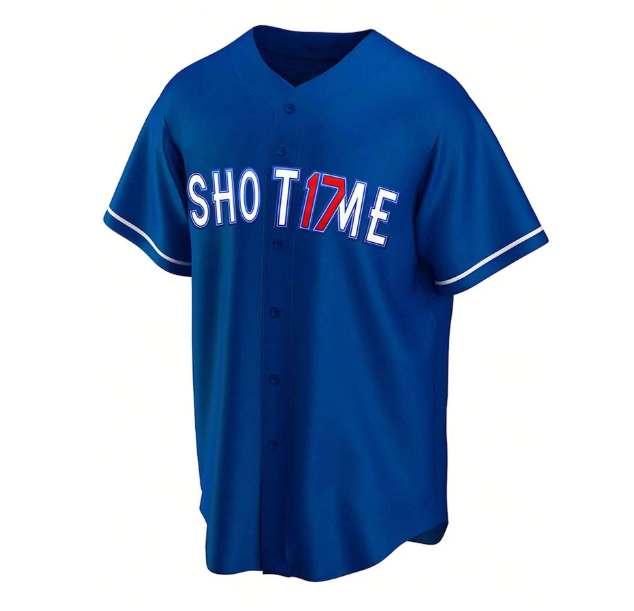 Men's '17 Baseball Jersey Button-Up Athletic T-Shirt