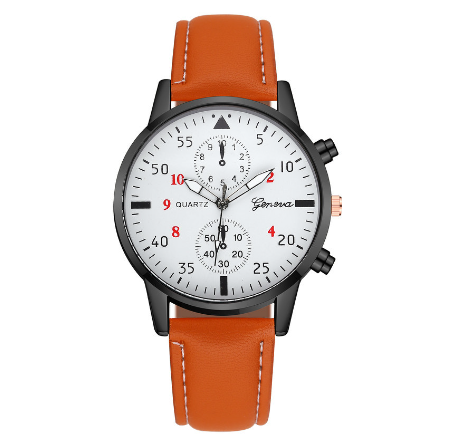 Men Geneva Watch Casual Leather Strap Man Analog Quartz Wristwatch 01