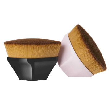 Foundation Makeup Brush Blush Brushes For Blending Liquid Cream Or Cosmetic Powder Flawless 2 Pcs Black and Pink