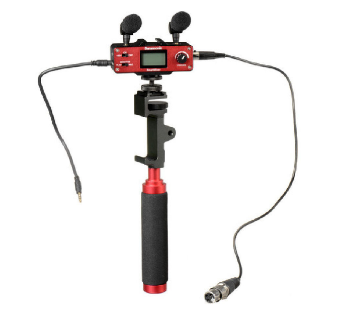 Saramonic SmartMixer - Audio Mixer/Adapter Kit for iOS/Android with Mics, Device Holder, and Grip