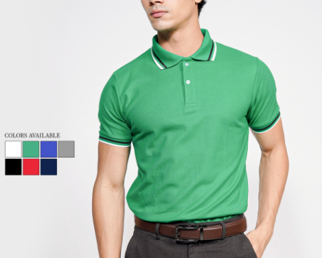 Cotton Lined Polo Shirt For Men Honeycomb Black White Short Sleeve Polo For Men Trendy Tops