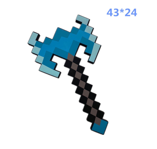 Game Eva Foam Diamond Pickaxe Axe Hamaxe Swords Model Toy Kids Gift Action Figure Toys Cosplay Props A7