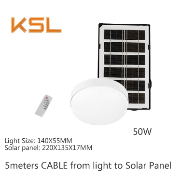 KSL 50W Tricolor Solar Ceiling light Solar light Outdoor Automatic Solar led light Ceiling lights