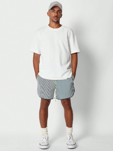 SUMWON Nylon Swim Short With All Over Print