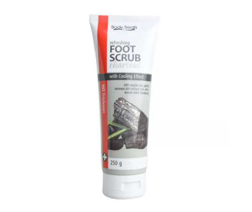 BODY TREATS Refreshing Foot Scrub Charcoal with Cooling Effect 250G