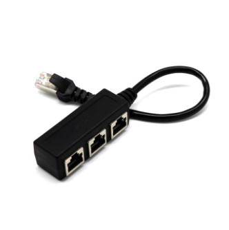 Splitter Ethernet RJ45 Cable Adapter 1 Male To 2/3 Female Port LAN Network