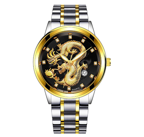 Binbond Original Luxury Gold Luminous Fashion Luxury Waterproof Men's Watch Quartz Stainless Steel Wrist Watch M07