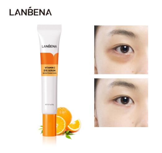 LANBENA Vitamin C Eye Serum Eye Cream Brightening Fading Dark Circles Eye Lines Anti-Wrinkle 20g