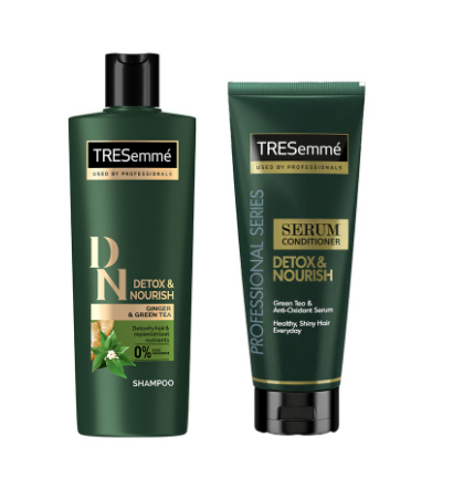 Tresemme Detox & Nourish Shampoo 330ml + Pro Detox & Nourish Serum Conditioner 330ml