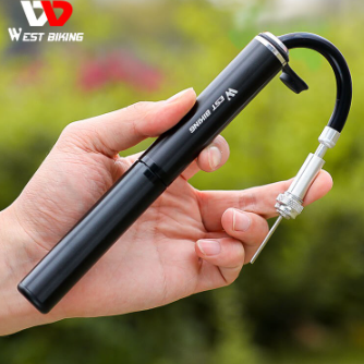 WEST BIKING 160psi Portable Bicycle Tire Air Pump With Pipe