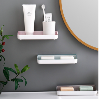 Locaupin Bathroom Double Drainage Hanging Soap Dish Holder Case Tray Shelf Storage Rack Organizer